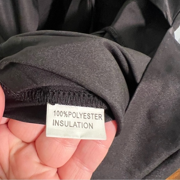 Sleeveless Black Jumpsuit Surplice Neck Tie Back M - Picture 9 of 9